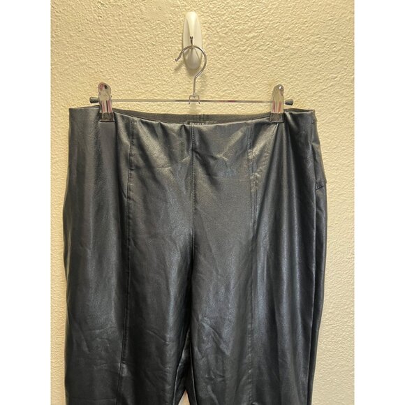 Black Faux Leather Flared Pants By Forever 21 Size L - Picture 4 of 6